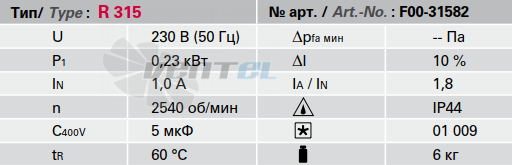 Rosenberg R 315 STAHL - описание, технические характеристики, графики